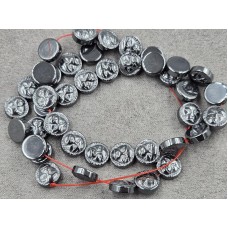 Гематит лев 10 мм длина 39 см