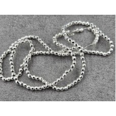 Гематит шарик 2,5 мм грань цвет серебро длина 38 см