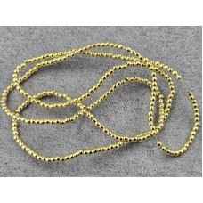 Гематит шарик 1,5-1,7 мм цвет лимонное золото длина 39-40 см