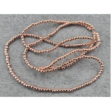 Гематит шарик 1,5-1,7 мм цвет розовое золото длина 39-40 см