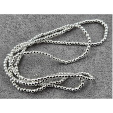 Гематит шарик 1,5-1,7 мм цвет серебро длина 39-40 см