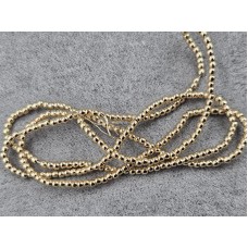 Гематит шарик 1,5-1,7 мм цвет золото длина 39-40 см