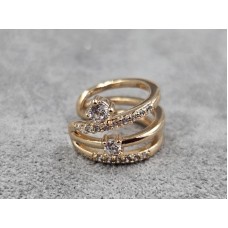 Серьга каффа Xuping 9 мм высота 13 мм цвет 18к