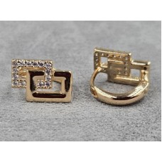 Серьги Xuping 9 мм высота 13 мм цвет 18к