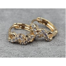 Серьги Xuping 4,5 мм высота 13 мм круглый замок цвет 18к