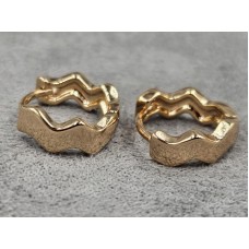 Серьги Xuping 5 мм высота 13 мм круглый замок цвет 18к