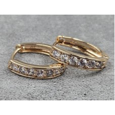 Серьги Xuping 3,5 мм высота 16 мм цвет 18к