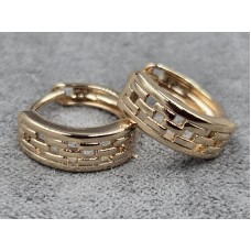 Серьги Xuping 5 мм высота 13 мм круглый замок цвет 18к