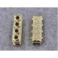 Бусина 6*4*16 мм колір золото (гіпоалергений сплав)