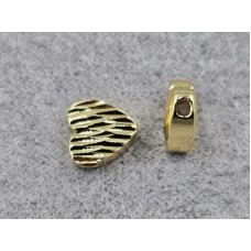 Бусина серце 8 мм колір золото ( гіпоалергений сплав)