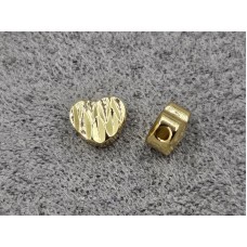 Бусина серце 6 мм колір золото ( гіпоалергений сплав)