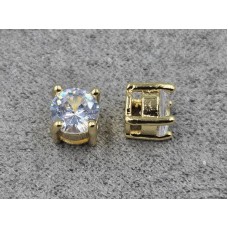 Бусина 6 мм колір золото (гіпоалергений сплав)