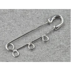 Основа на броши 40 мм цвет сталь (гиппоаллергенный сплав)