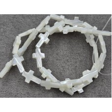 Майорка (перламутр) крест ~ 8*13 мм длина 39 см