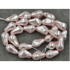 Майорка барокко (стекло) ~ 10*16 мм цвет розовый длина 39-40 см