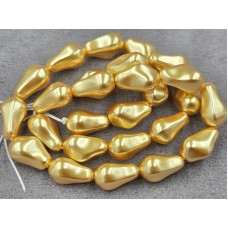 Майорка барокко (стекло) ~ 10*16 мм цвет золото длина 39-40 см