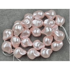 Майорка барокко (стекло) ~ 15*18 мм цвет розовый длина 39-40 см