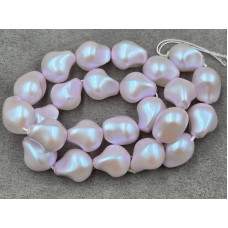 Майорка барокко (стекло) ~ 15*18 мм цвет неоновый розовый длина 39-40 см