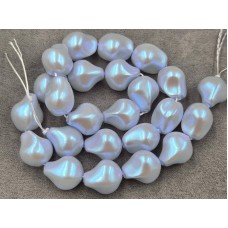 Майорка барокко (стекло) ~ 15*18 мм цвет неоновый голубой длина 39-40 см