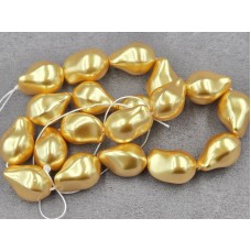 Майорка барокко (стекло) ~ 15*23 мм цвет золото длина 39-40 см