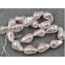 Майорка барокко (стекло) ~ 15*23 мм цвет розовый длина 39-40 см