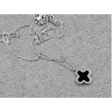 Кулон конюшина 13 мм на ланцюжку 40+5 см нержавіюча сталь