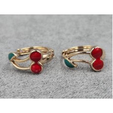 Серьги Xuping 8 мм высота 15 мм круглый замок цвет 18к