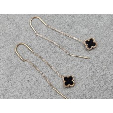 Сережки протяжки конюшина 9 мм висота 4,5 см нержавеющая сталь