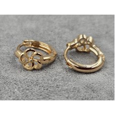 Серьги Xuping 7 мм высота 13 мм круглый замок цвет 18к