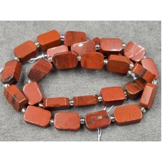 Яшма красная 8*12 мм длина 38 см