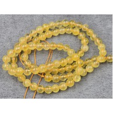 Цитрин 4,6-4,8 мм длина 38-39 см тонированный