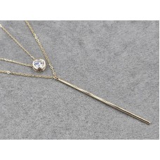 Колье Xuping 2*7 мм+10 мм длина 45+5 см цвет золото 18к