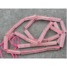 Рожевий кварц трубочка 4*15 мм довжина 38-39 см 