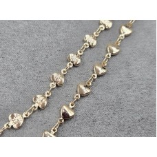 Цепь M&L Xuping 3+6 мм длина 45 см цвет золото 18к