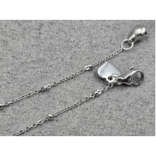 Браслет Xuping 1+2 мм довжина 25 см родій