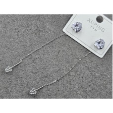 Сережки протяжки Xuping ТТМ 8 мм довжина 6 см нержавіюча сталь