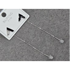 Сережки протяжки Xuping ТТМ 9*10 мм довжина 5 см нержавіюча сталь