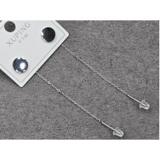 Сережки протяжки Xuping ТТМ 8 мм довжина 5 см нержавіюча сталь