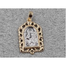 Іконка Xuping 15 мм висота 29 мм родій+золото 18к