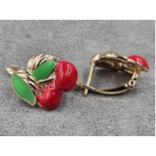 Сережки Xuping 13 мм висота 15 мм англійський замок колір золото 18к