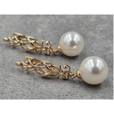 Сережки Xuping 12 мм висота 41 мм англійський замок колір золото 18к