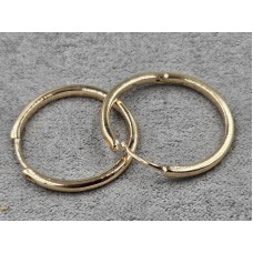 Сережки Xuping 2 мм діаметр 23 мм колір золото 18к