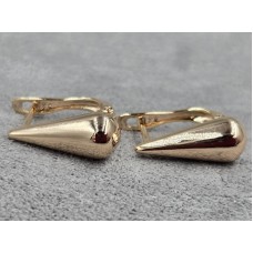 Сережки Xuping 7 мм висота 15 мм англійський замок колір золото 18к