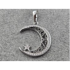 Кулон Xuping 18 мм высота 27 мм родий