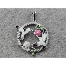 Кулон Xuping 24 мм высота 32 мм родий