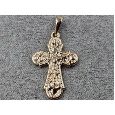 Хрестик Xuping 18 мм висота 34 мм колір 18к