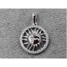 Кулон Xuping 18 мм высота 26 мм родий