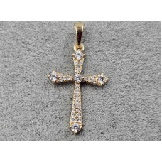 Хрестик Xuping 16 мм висота 31 мм колір 18к