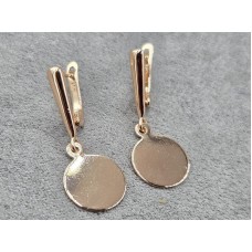 Серьги Fallon 12 мм высота 30 мм цвет золото