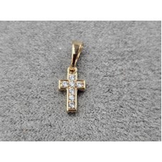 Хрестик Xuping 6 мм висота 18 мм колір золото 18к